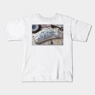 Scrimshaw Men Firing A Canon Kids T-Shirt